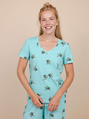 Sea Turtles V-neck T-shirt Women from SNURK