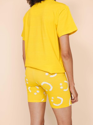 Smiles Yellow Biker Shorts Women from SNURK