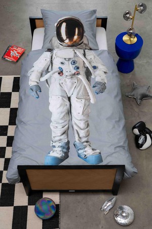 Astronaut Grey Space pillowcase from SNURK