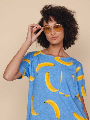 Banana Blue T-shirt Dress Women from SNURK