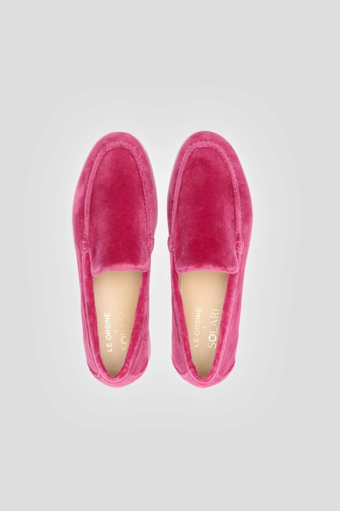 Vegan Velvet Loafer Pink from Solari Milano