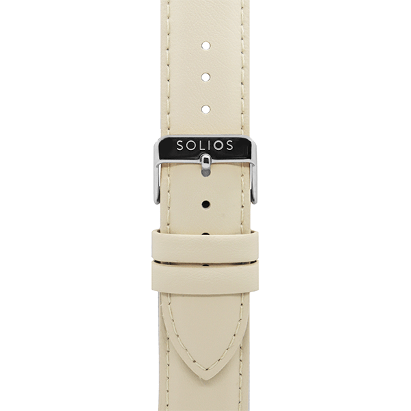 Cream Eco Vegan Leather Strap from Solios Watches