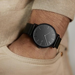 Black Solar Watch | Cream Vegan Leather from Solios Watches