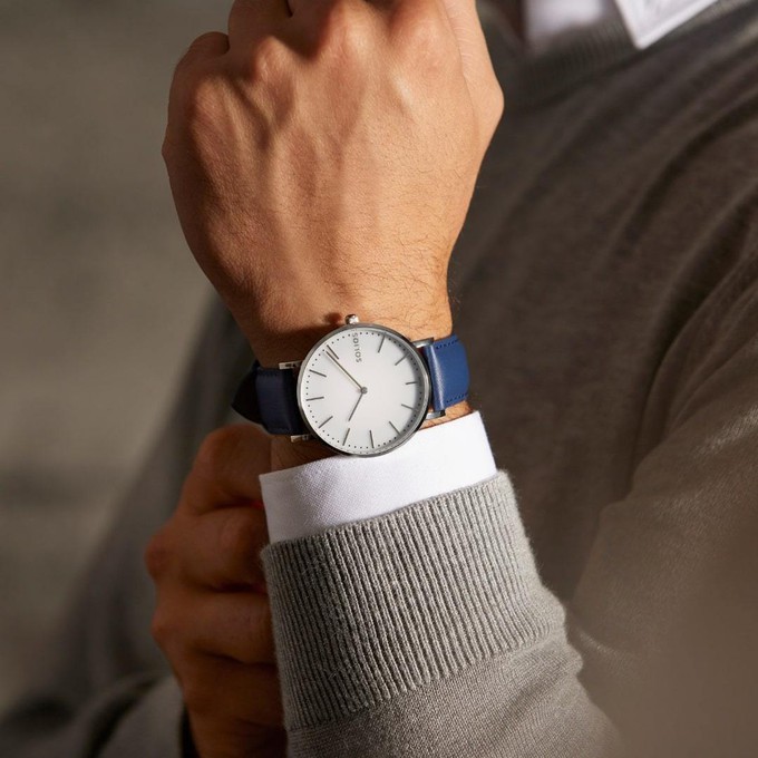 White Solar Watch | Cream Vegan Leather from Solios Watches