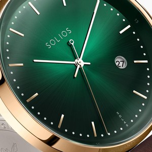 Rainforest Curve | Black Vegan Leather from Solios Watches