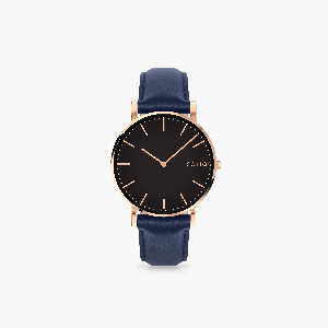 Black Solar Watch | Blue Vegan Leather from Solios Watches