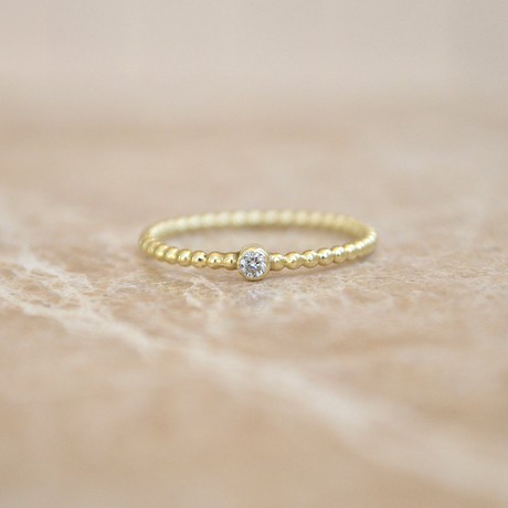 Dotted Diamond Ring - Gold 14k from Solitude the Label
