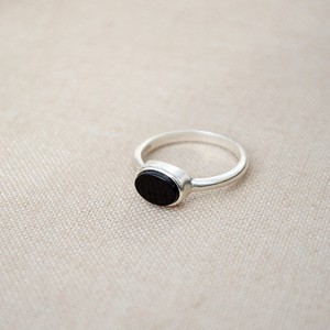 Onyx ring  - Silver from Solitude the Label