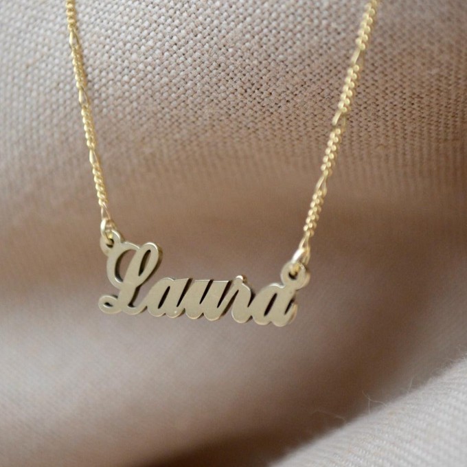 Name Necklace - Gold 14K or silver from Solitude the Label
