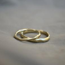 Organic wedding band chunky - Gold 14k via Solitude the Label