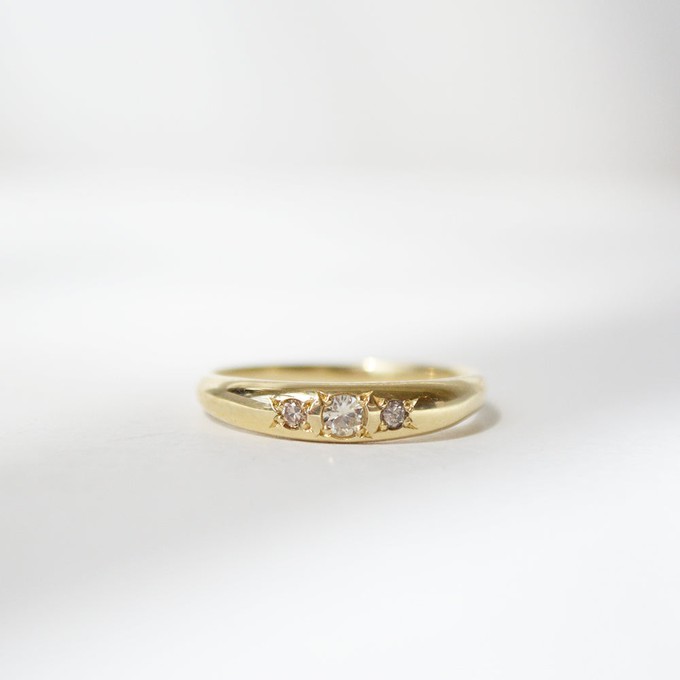 Diamond June ring - Gold 14k & Diamonds from Solitude the Label