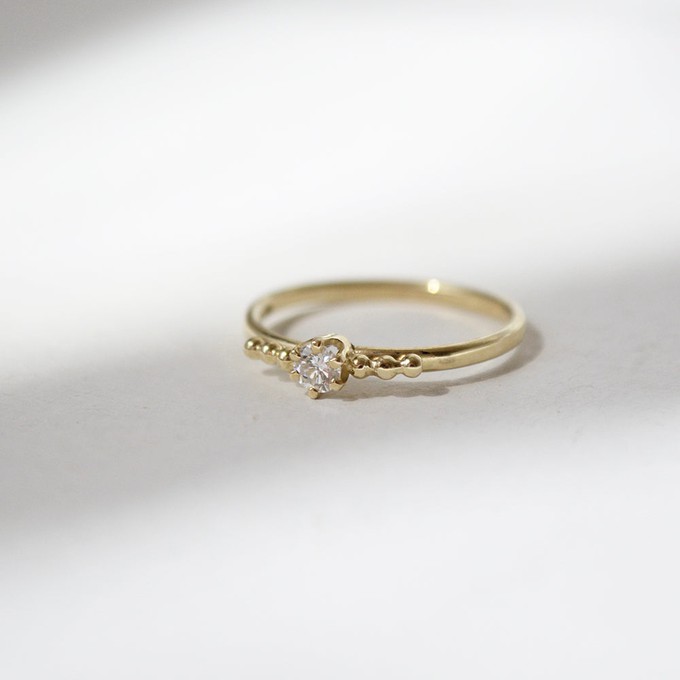 Dots diamond ring - Gold 14k & Diamond from Solitude the Label