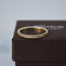 Half eternity ring - Gold 14k & Champagne + Brown diamonds via Solitude the Label