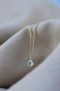 Aquamarine Necklace - Gold 14k via Solitude the Label