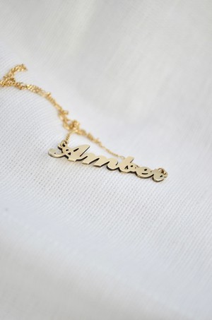 Name Necklace - Gold 14K or silver from Solitude the Label
