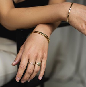 Ultra Thin Stacking Ring - Gold 14k from Solitude the Label