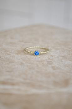 Ice Blue Topaz Ring - Gold 14k from Solitude the Label