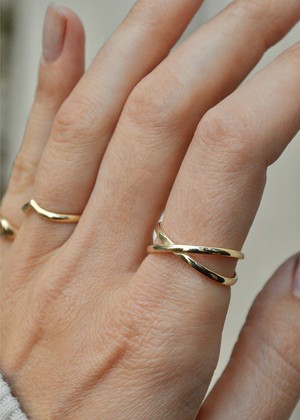 Cross Ring - Gold 14k from Solitude the Label