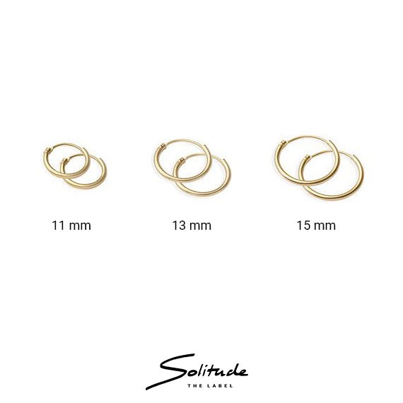 Earhoops - Gold 14k from Solitude the Label