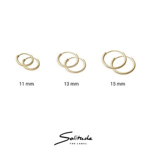 Earhoops - Gold 14k from Solitude the Label