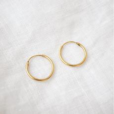 Earhoops - Gold 14k via Solitude the Label