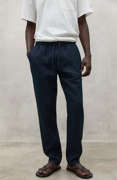 Ethic linen pants deep navy via Sophie Stone