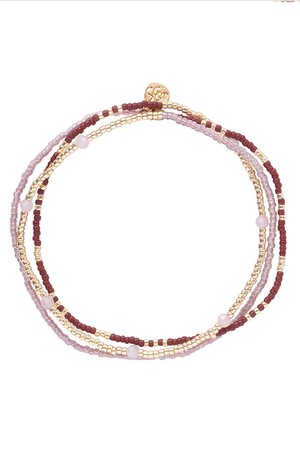 Welcome bracelet Rose Quartz Gold from Sophie Stone