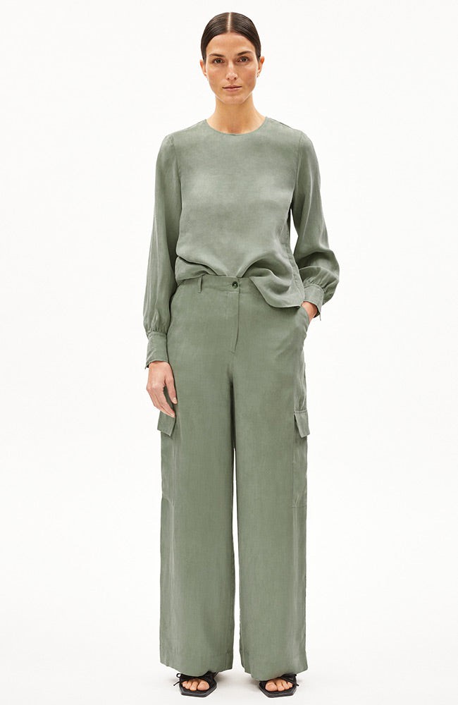 Catiaa pants grey green from Sophie Stone