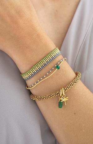 Soul armband Aventurine Gold from Sophie Stone