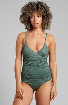 Swimsuit Klinte leaf green via Sophie Stone