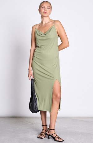 Helen midi dress olive from Sophie Stone