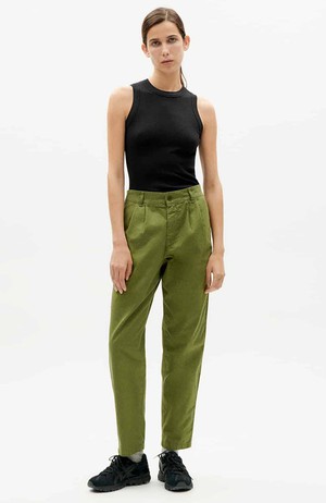 Rina hemp pants green from Sophie Stone