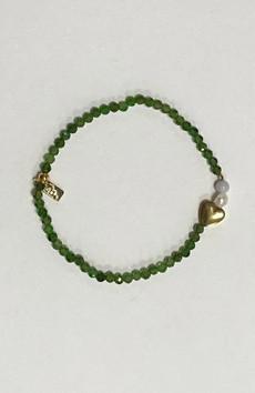 Bracelet Heart Green via Sophie Stone