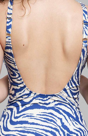 Rana Zebra Blue swimsuit from Sophie Stone