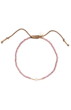 Knowing bracelet Rose Quartz Gold from Sophie Stone