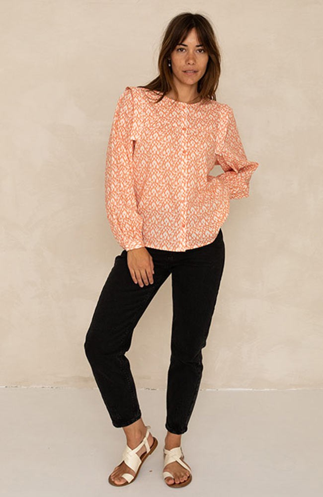 Renu blouse ikat peach from Sophie Stone