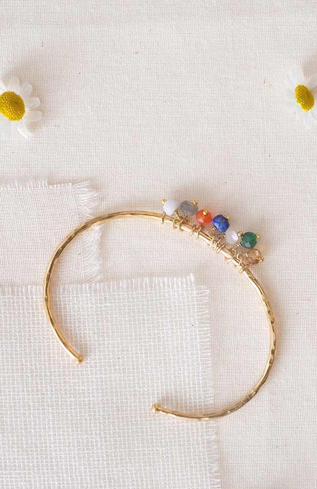 Posy bracelet Gemstone Mix Gold from Sophie Stone