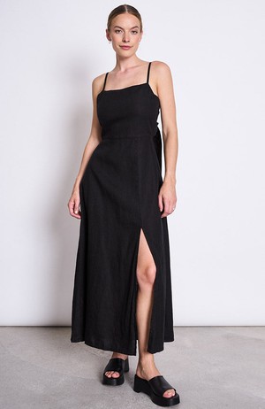Leuven linen dress black from Sophie Stone