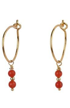 Earrings Louis Bamboo Coral Gold from Sophie Stone