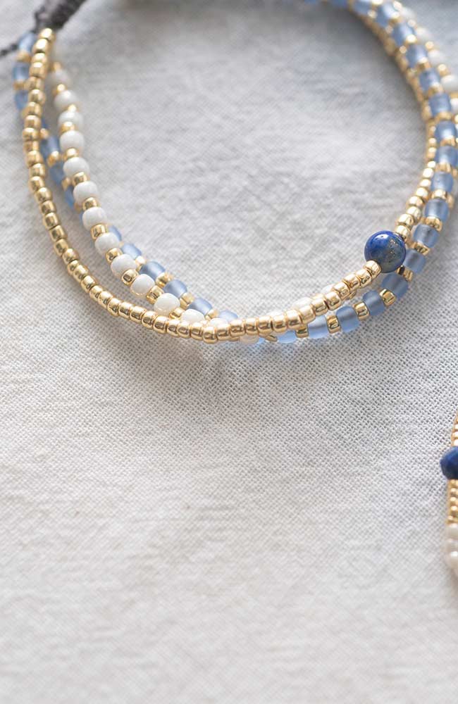 Warrior bracelet Lapis Lazuli Gold from Sophie Stone