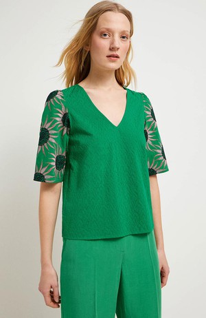Blouse flower green from Sophie Stone