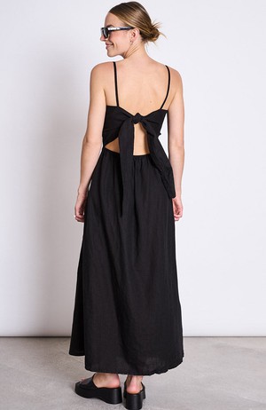 Leuven linen dress black from Sophie Stone