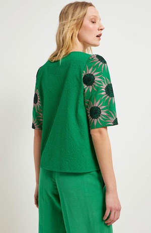 Blouse flower green from Sophie Stone