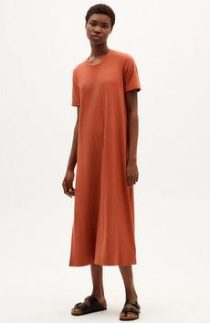 Clay red hemp oueme dress via Sophie Stone