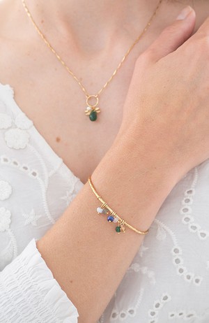 Posy bracelet Gemstone Mix Gold from Sophie Stone