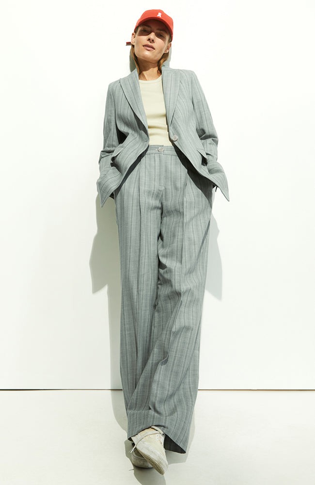Numaali stripe pantalon seagreen from Sophie Stone