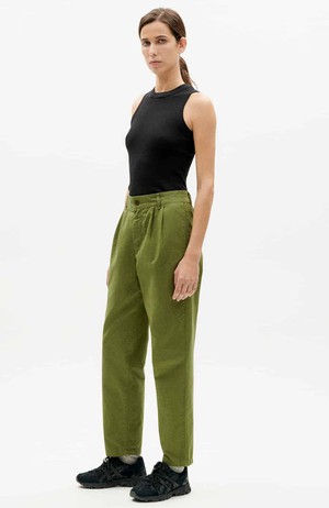 Rina hemp pants green from Sophie Stone