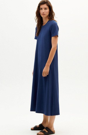 Blue night hemp oueme dress from Sophie Stone