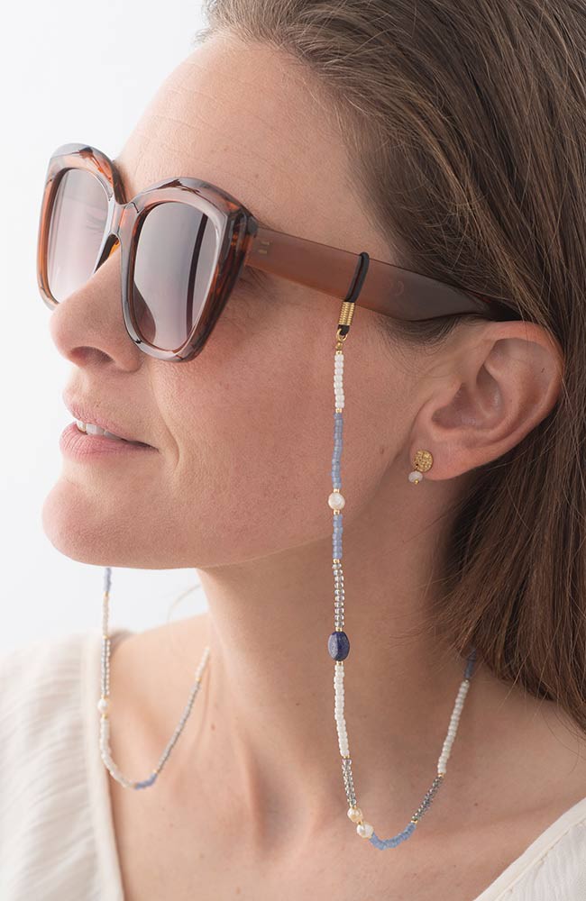 Midsummer Lapis Lazuli eyeglass cord from Sophie Stone