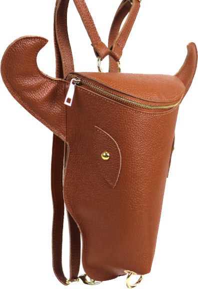 Camel Cow Head Leather Backpack | Byadb from Sostter